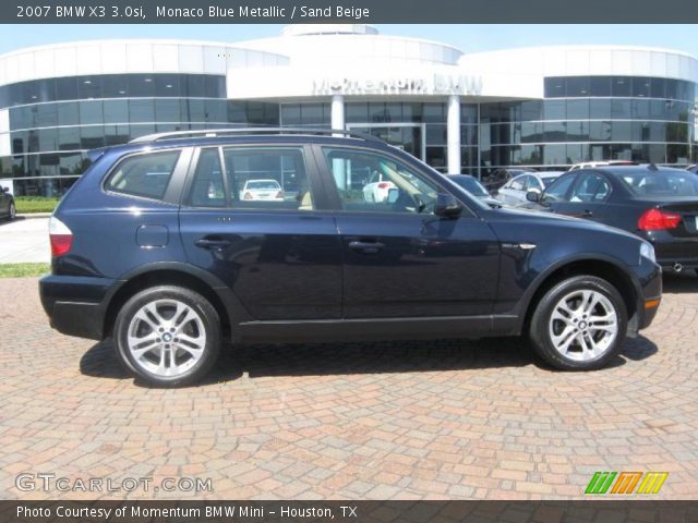 2007 BMW X3 3.0si in Monaco Blue Metallic