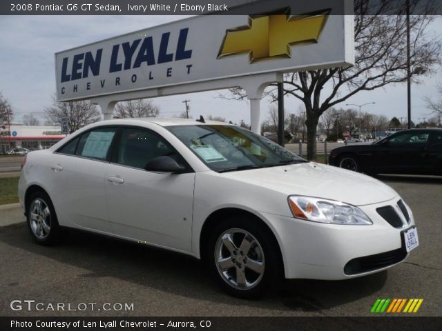 2008 Pontiac G6 GT Sedan in Ivory White