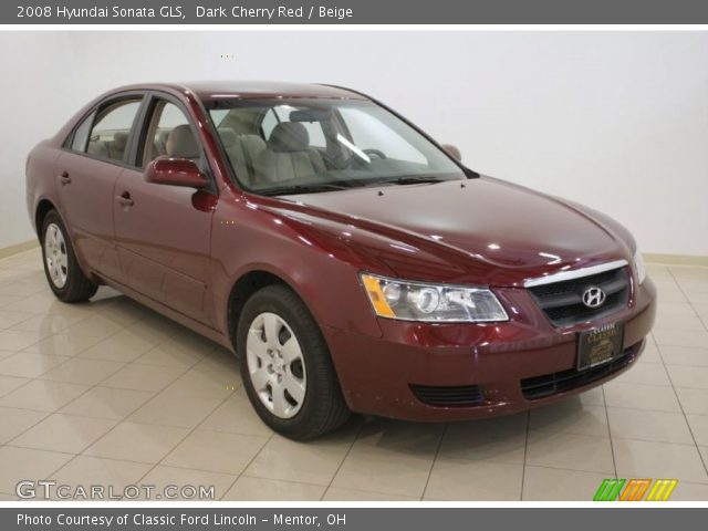 2008 Hyundai Sonata GLS in Dark Cherry Red