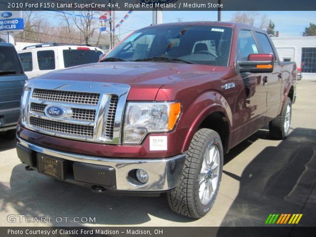 2010 Ford F150 Lariat SuperCrew 4x4 in Royal Red Metallic