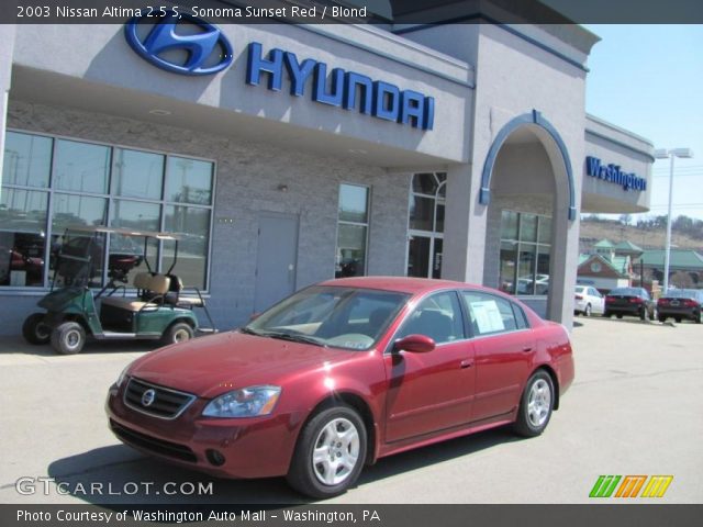 2003 Nissan Altima 2.5 S in Sonoma Sunset Red