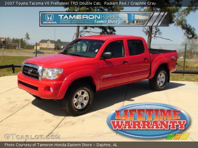 2007 Toyota Tacoma V6 PreRunner TRD Double Cab in Radiant Red