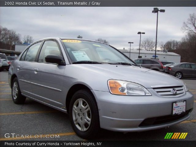 2002 Honda Civic LX Sedan in Titanium Metallic