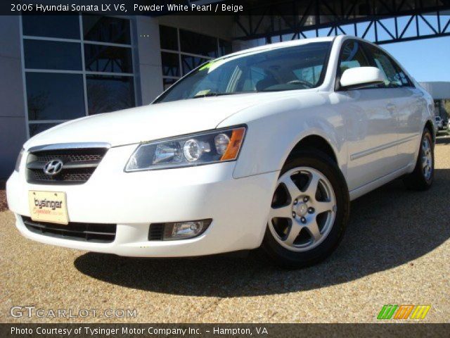2006 Hyundai Sonata LX V6 in Powder White Pearl