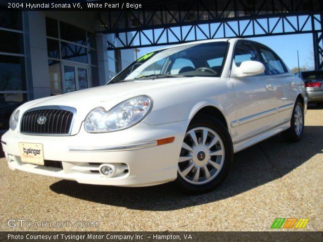 2004 Hyundai Sonata V6 in White Pearl