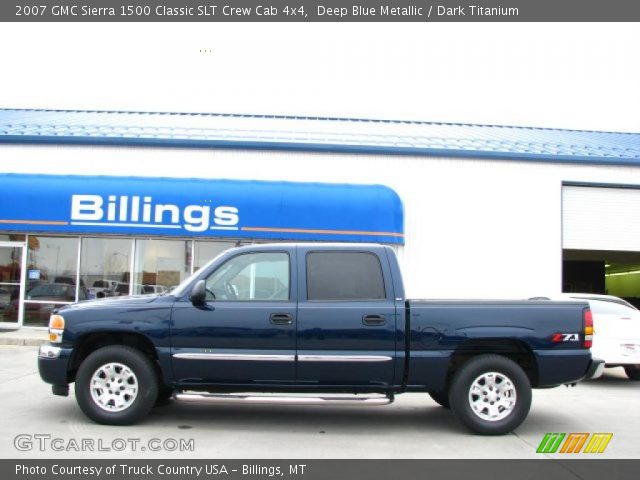 2007 GMC Sierra 1500 Classic SLT Crew Cab 4x4 in Deep Blue Metallic