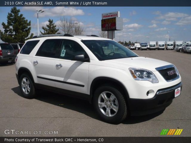 2010 GMC Acadia SLE AWD in Summit White