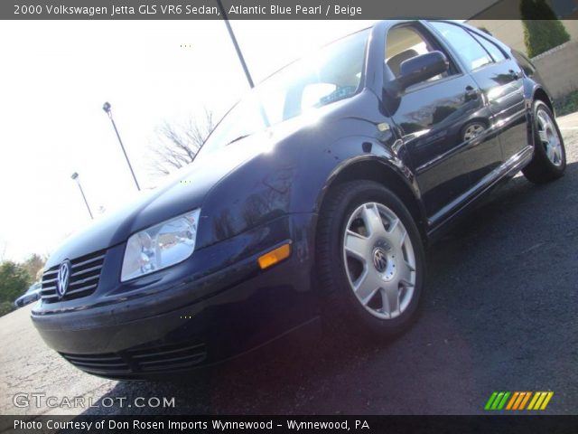 2000 Volkswagen Jetta GLS VR6 Sedan in Atlantic Blue Pearl