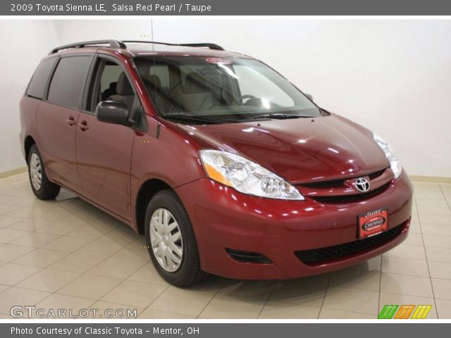 2009 Toyota Sienna LE in Salsa Red Pearl