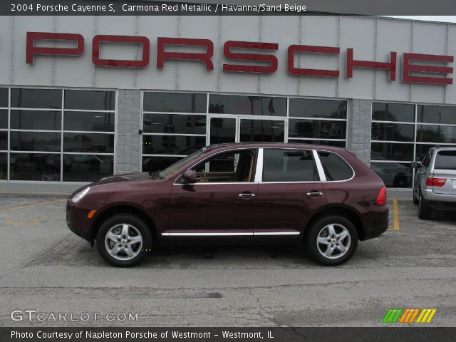 2004 Porsche Cayenne S in Carmona Red Metallic