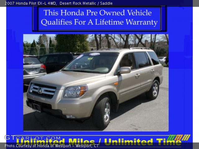 2007 Honda Pilot EX-L 4WD in Desert Rock Metallic