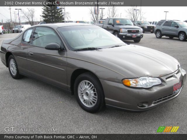 2002 Chevrolet Monte Carlo LS in Medium Bronzemist Metallic