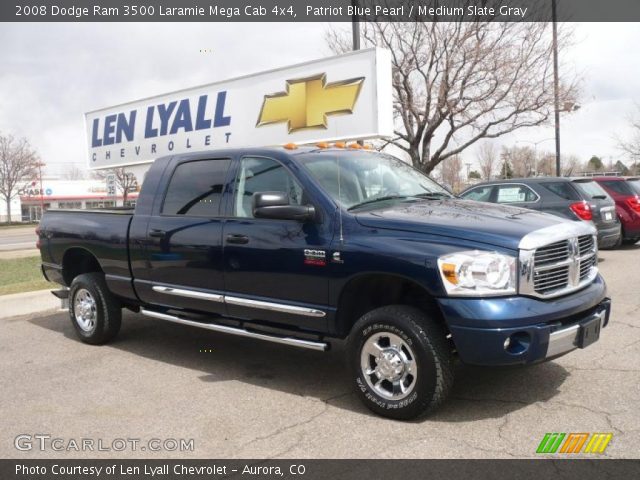 2008 Dodge Ram 3500 Laramie Mega Cab 4x4 in Patriot Blue Pearl