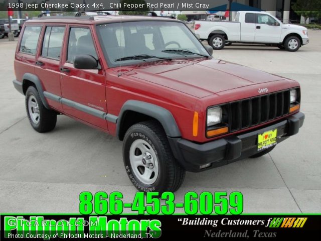 1998 Jeep Cherokee Classic 4x4 in Chili Pepper Red Pearl