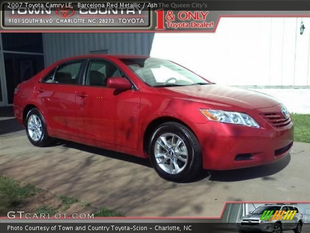 2007 Toyota Camry LE in Barcelona Red Metallic