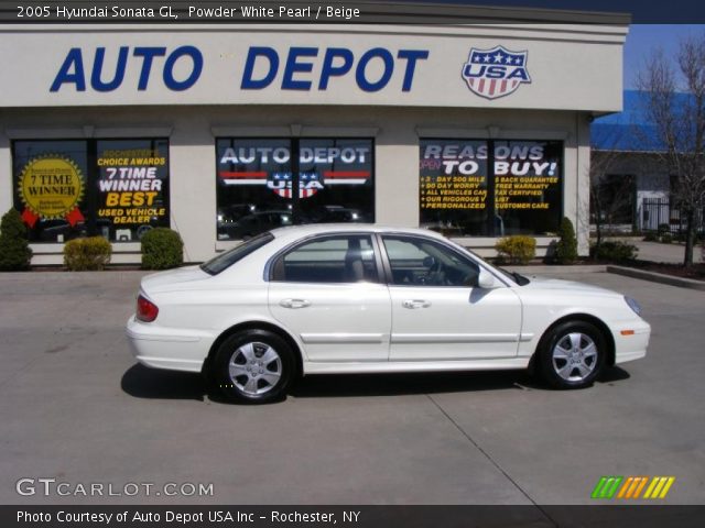 2005 Hyundai Sonata GL in Powder White Pearl