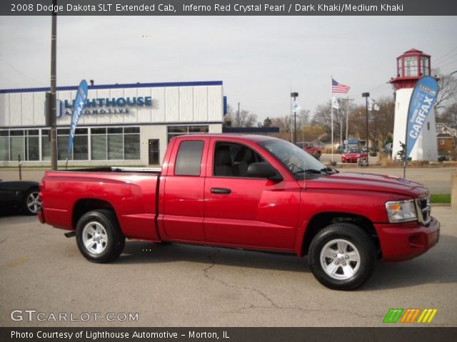 2008 Dodge Dakota SLT Extended Cab in Inferno Red Crystal Pearl