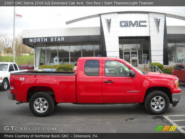 2007 GMC Sierra 1500 SLE Extended Cab 4x4 in Fire Red