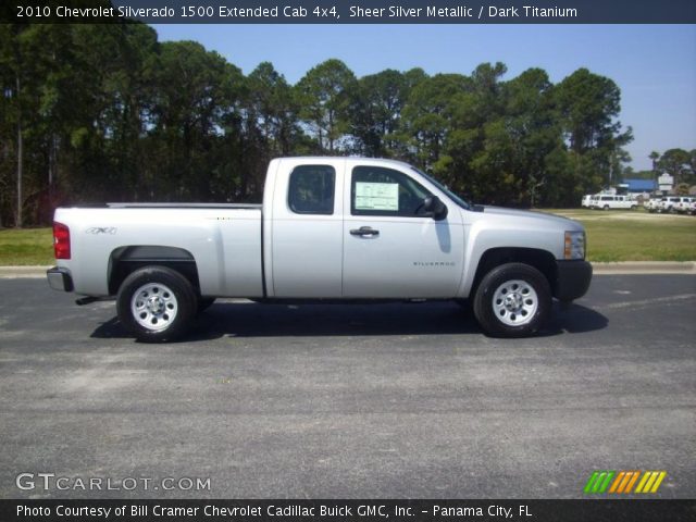 2010 Chevrolet Silverado 1500 Extended Cab 4x4 in Sheer Silver Metallic