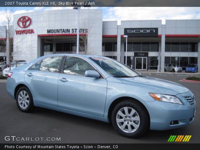 2007 Toyota Camry XLE V6 in Sky Blue Pearl