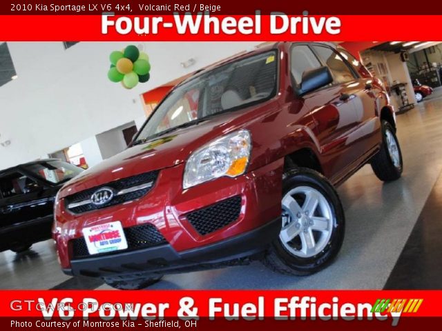 2010 Kia Sportage LX V6 4x4 in Volcanic Red