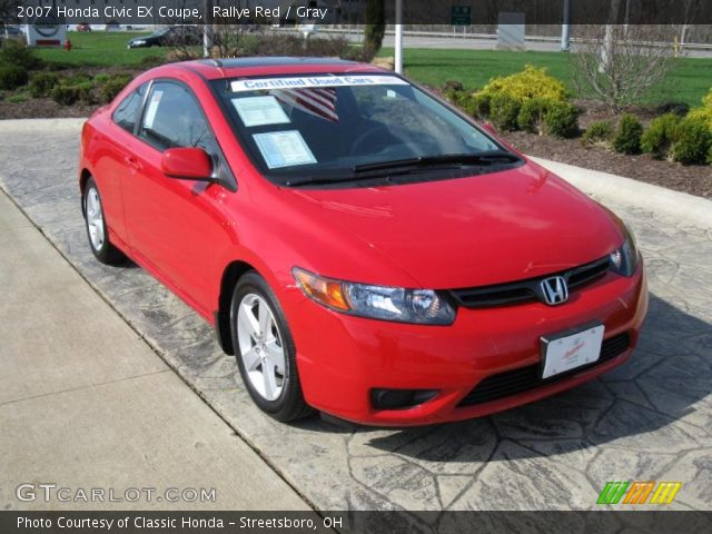 2007 Honda Civic EX Coupe in Rallye Red