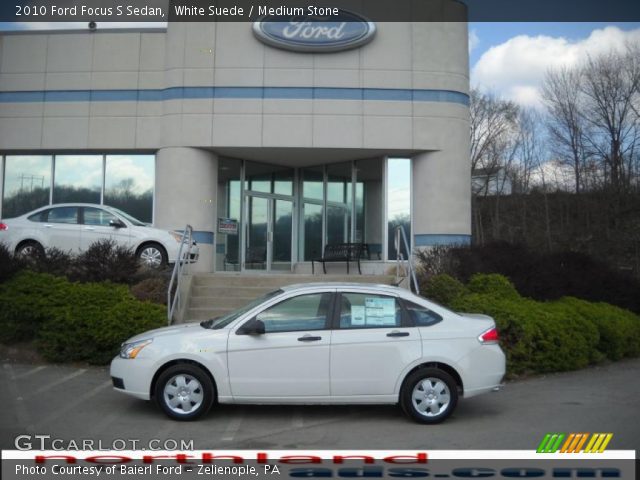 2010 Ford Focus S Sedan in White Suede