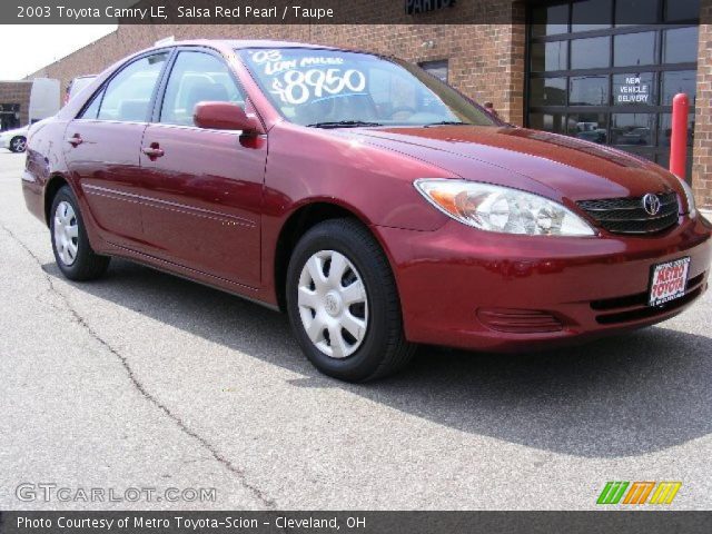 2003 Toyota Camry LE in Salsa Red Pearl