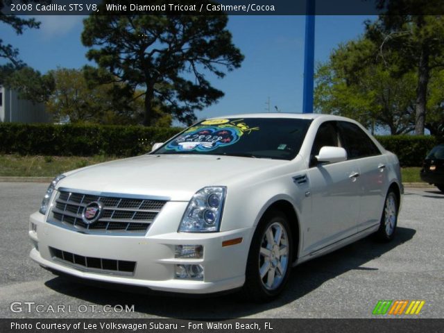 2008 Cadillac STS V8 in White Diamond Tricoat