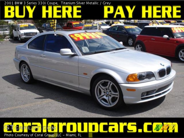 2001 BMW 3 Series 330i Coupe in Titanium Silver Metallic