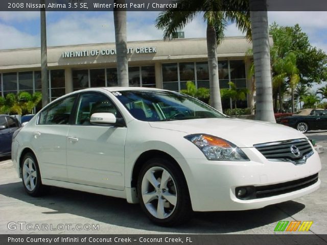 2008 Nissan Altima 3.5 SE in Winter Frost Pearl