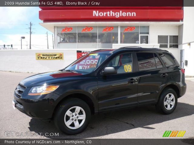 2009 Hyundai Santa Fe GLS 4WD in Ebony Black