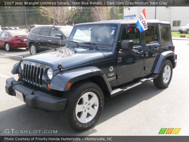 2007 Jeep Wrangler Unlimited Sahara in Steel Blue Metallic