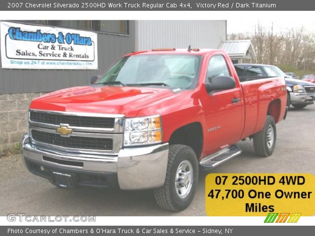 2007 Chevrolet Silverado 2500HD Work Truck Regular Cab 4x4 in Victory Red