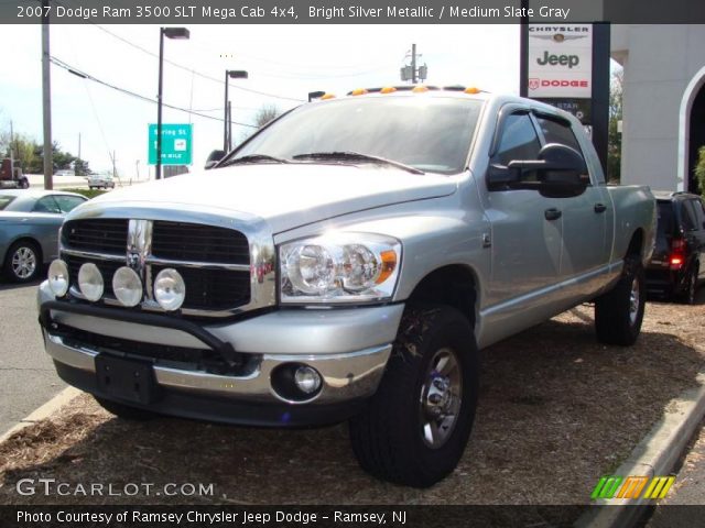 2007 Dodge Ram 3500 SLT Mega Cab 4x4 in Bright Silver Metallic