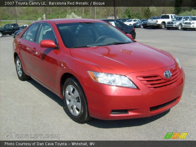 2007 Toyota Camry LE in Barcelona Red Metallic