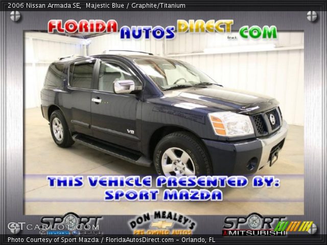 2006 Nissan Armada SE in Majestic Blue