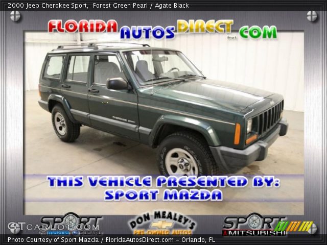 2000 Jeep Cherokee Sport in Forest Green Pearl