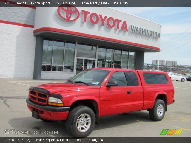 2002 Dodge Dakota Sport Club Cab 4x4 in Flame Red