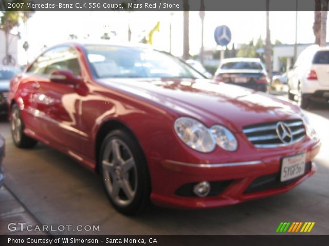 2007 Mercedes-Benz CLK 550 Coupe in Mars Red