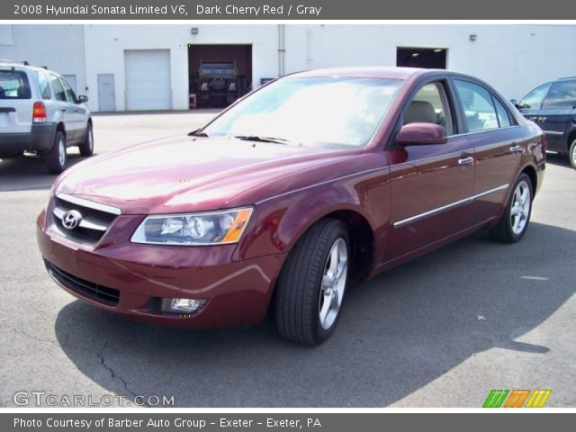2008 Hyundai Sonata Limited V6 in Dark Cherry Red