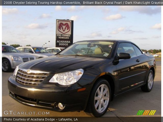 Black Crystal Pearl 2008 Chrysler Sebring Touring Hardtop Convertible ...