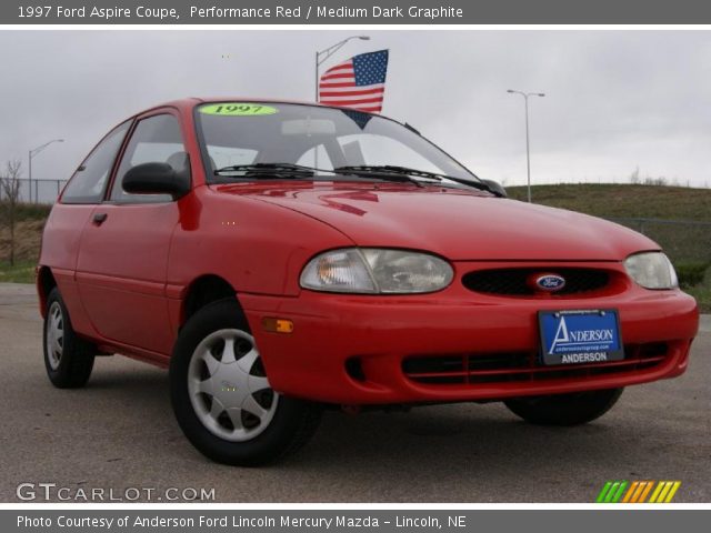 1997 Ford Aspire Coupe in Performance Red