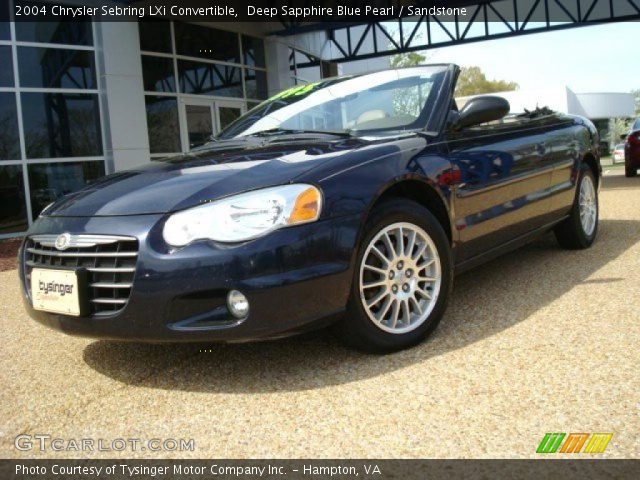 2004 Chrysler Sebring LXi Convertible in Deep Sapphire Blue Pearl