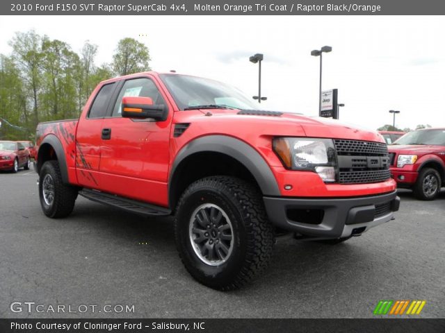 2010 Ford F150 SVT Raptor SuperCab 4x4 in Molten Orange Tri Coat