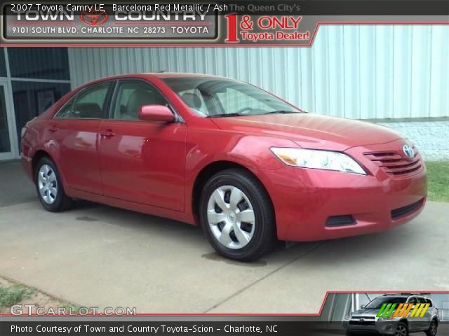 2007 Toyota Camry LE in Barcelona Red Metallic