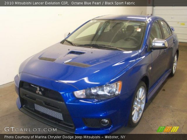 2010 Mitsubishi Lancer Evolution GSR in Octane Blue Pearl