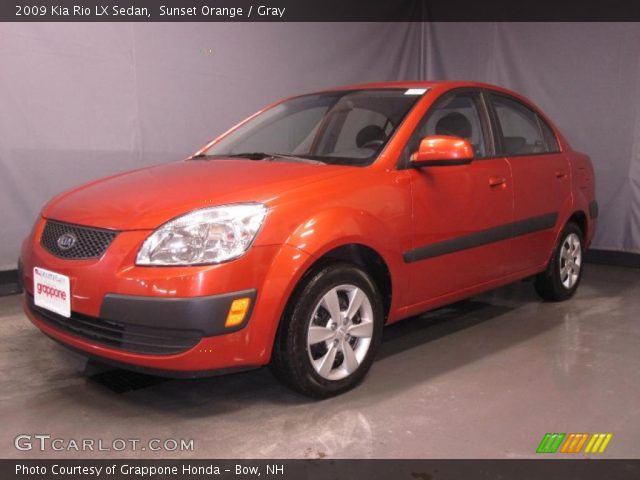 2009 Kia Rio LX Sedan in Sunset Orange