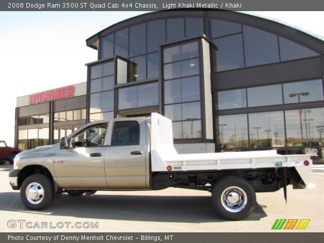 2008 Dodge Ram 3500 ST Quad Cab 4x4 Chassis in Light Khaki Metallic