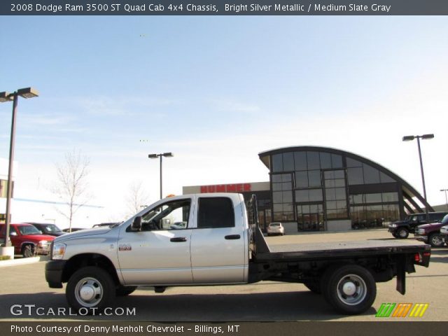 2008 Dodge Ram 3500 ST Quad Cab 4x4 Chassis in Bright Silver Metallic